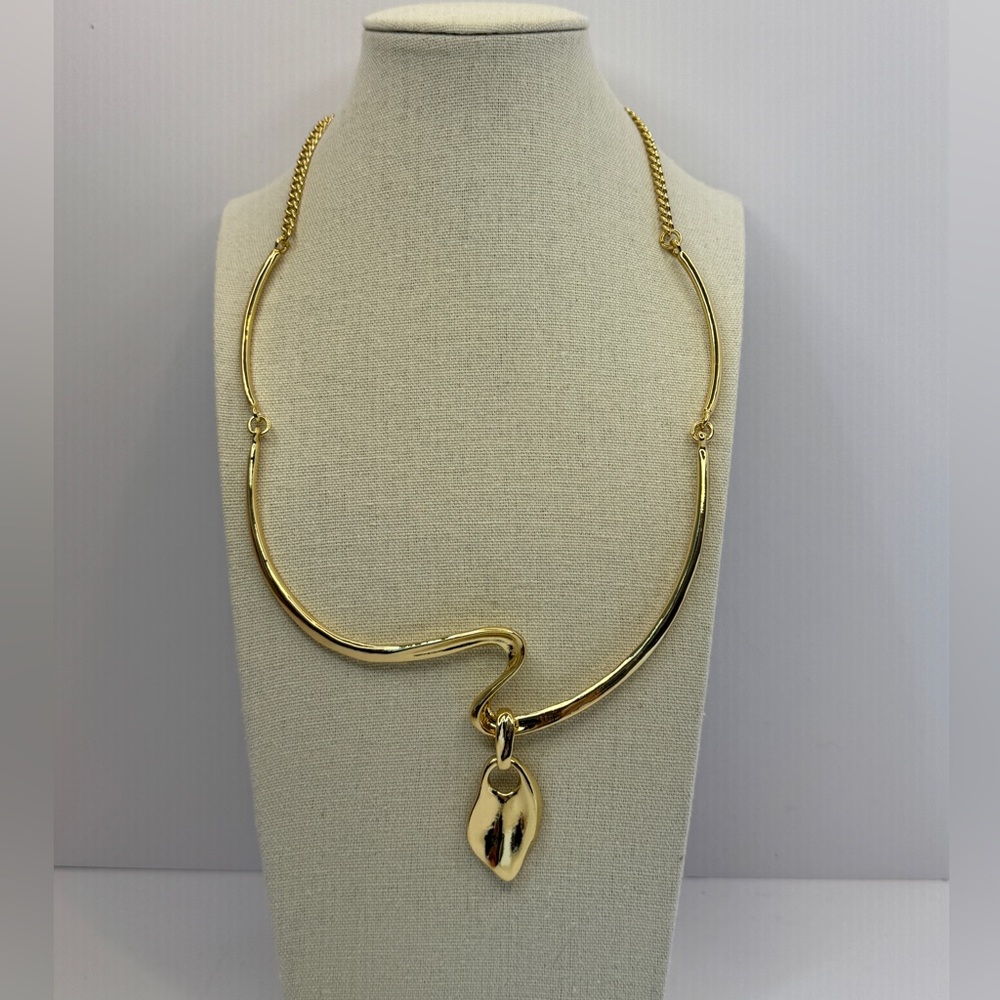 Camila Coelho Unique Gold Tone Bib Necklace